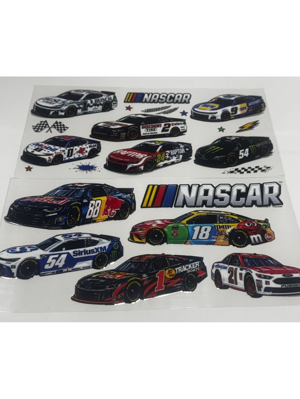 2 Cup Wraps NASCAR UV DTF for 16 oz Cups or Tumblers Ornaments Journals Projects